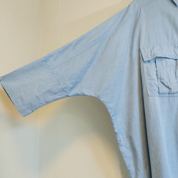 Standard James Perse Womens Light Blue Shirt Dress Minimalist Casual Preppy Sz 3 - Picture 3 of 11